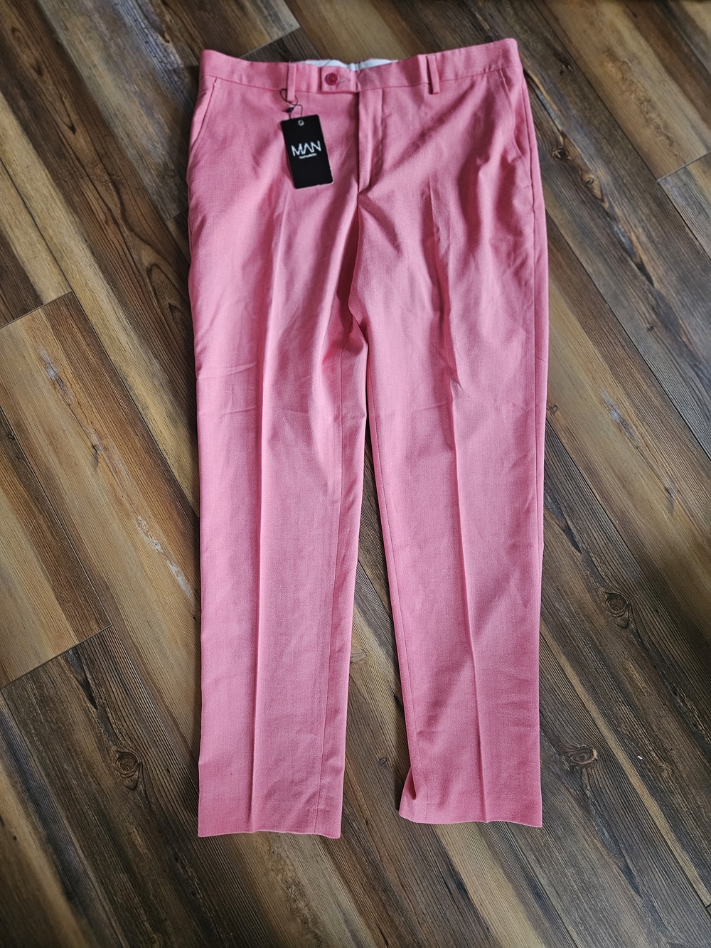 Boohoo Pink Men's Dress Trousers